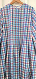 PLEATED LONG BLOUSE - CHECKERED F
