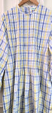 PLEATED LONG BLOUSE - CHECKERED D