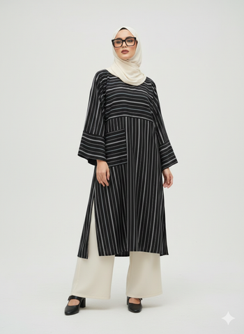MOROCCAN TUNIC - BLACK BASE