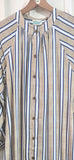 NAURA STRIPES LONG TUNIC - Muted Tan