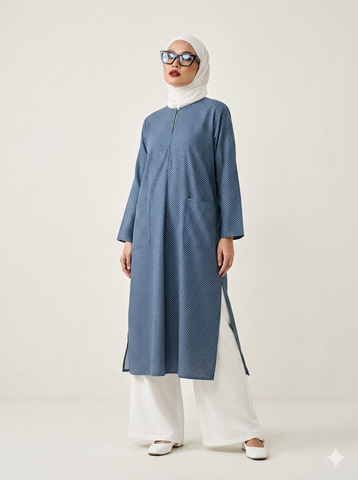 LESTARI POLKA - NAVY BLUE