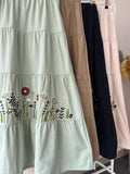 FLORAL EMBROIDERY SKIRT